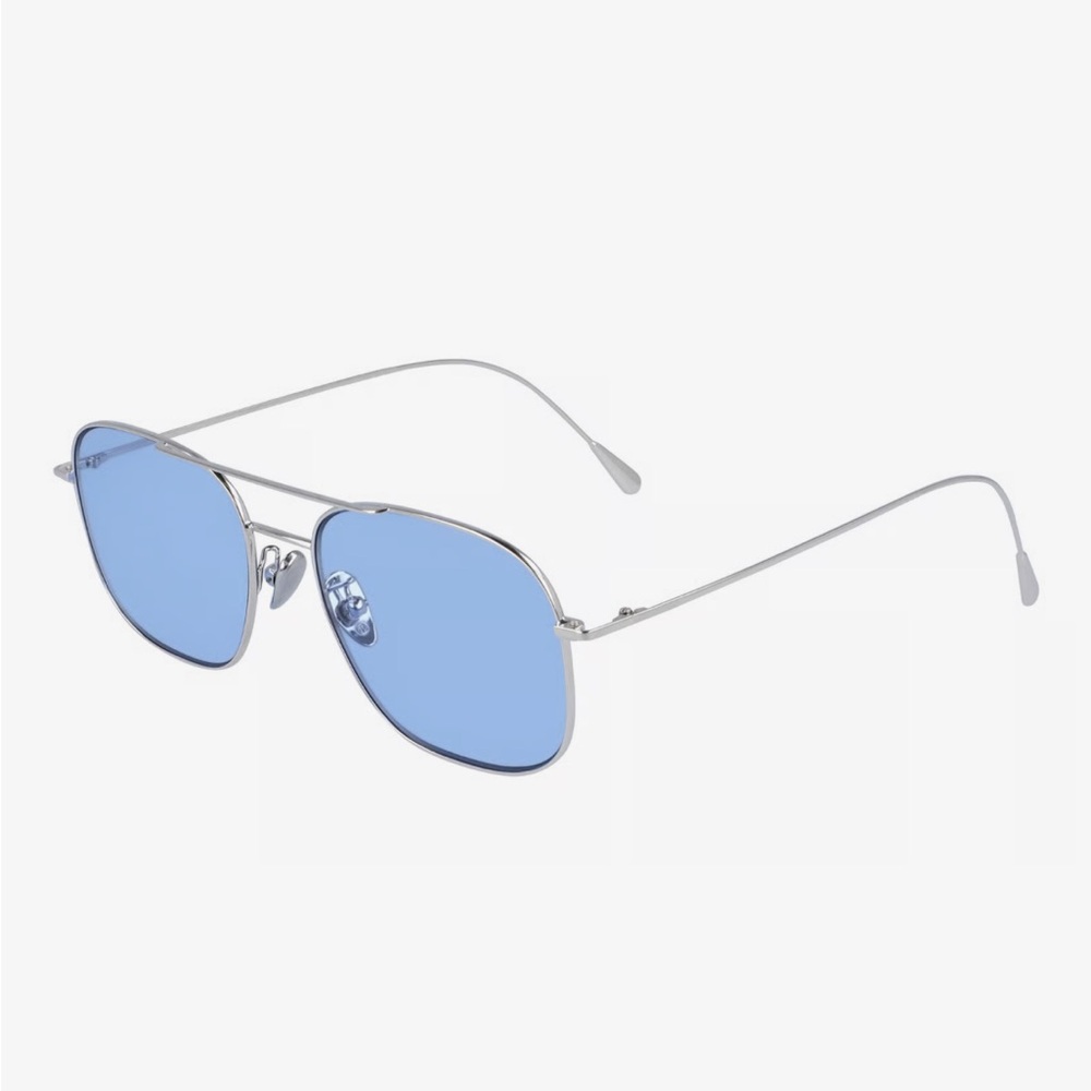 Cutler and Gross Blue Silver Aviator Sunglasses